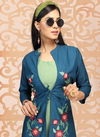 Ft Tea Latest Fancy Designer Casual Wear Rayon Embroidery Work Designer Kurtis Collection
