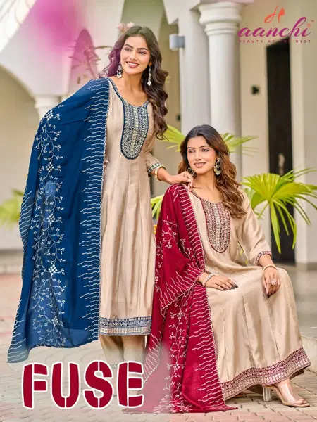 Fuse By Aanchi Vihitra Silk Wholesale Anarkali Kurtis Set Suppliers In Mumbai
