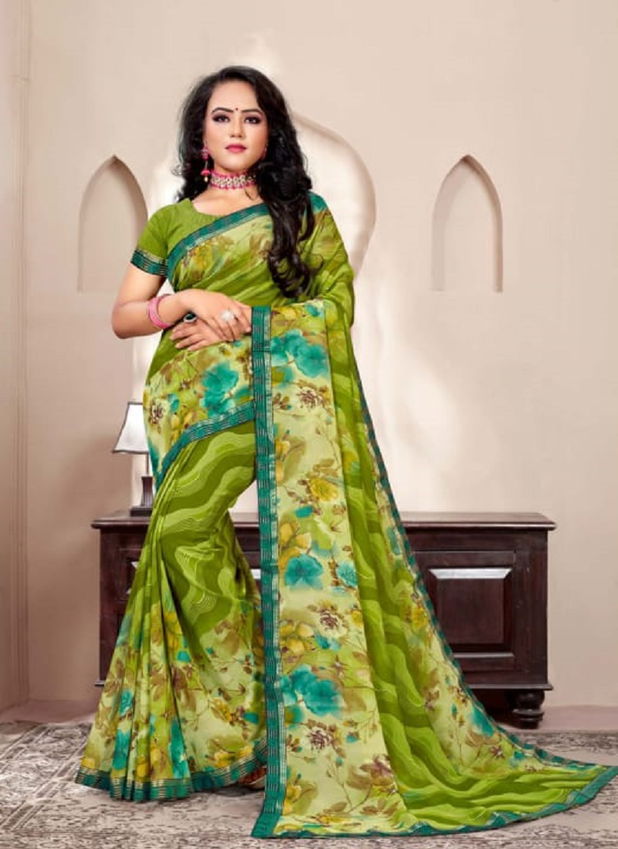 Fuzzy 31 Casual Regular Wear Printed Designer 	Renial Saree Collection
