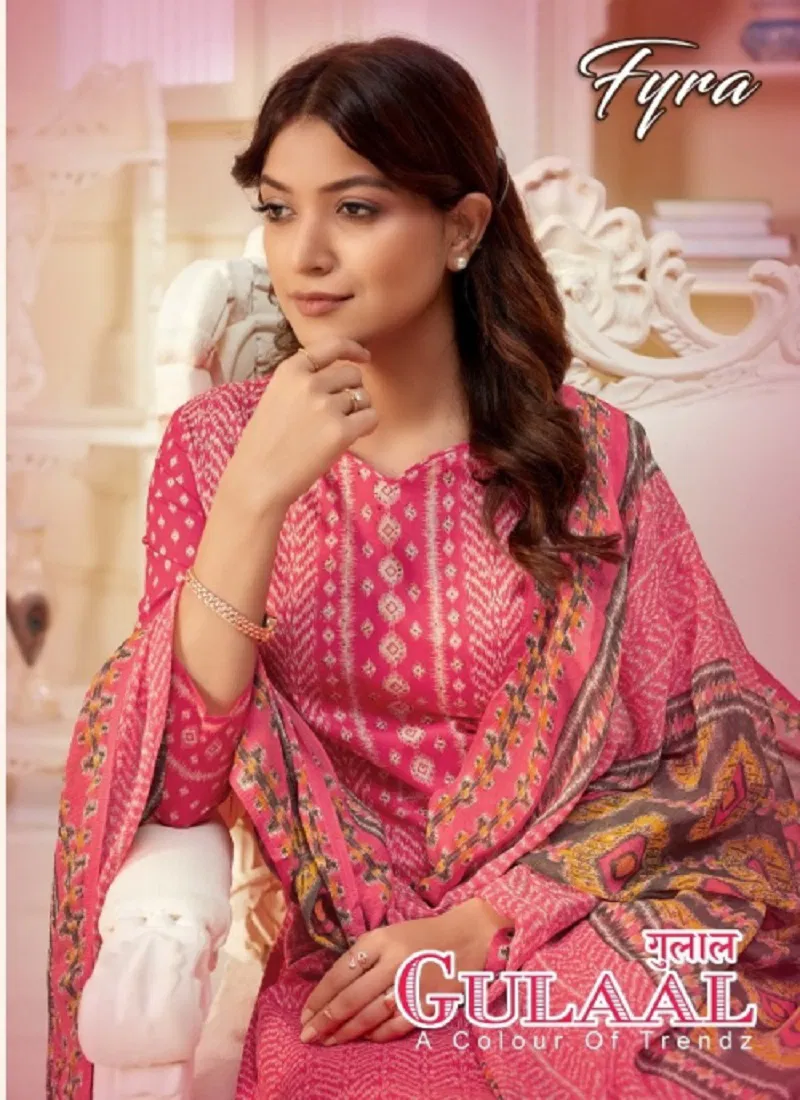 Fyra Gulaal Designing Printed Cotton Casual Wear Salwar Kameez Collection
