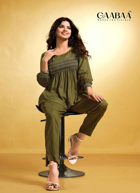 Gaabaa Designer Rayon Cord Set Ladies Top With Bottom Wholesale Shop In Surat