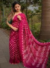 Gaji Bandhej Latest Designer Fancy Festive Wear Silk With Bandhej Border Saree Collection
