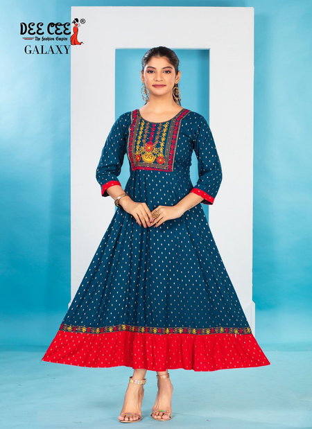 Galaxy By Deecee Chinon Designer Long Kurtis Wholesale Price In Surat
