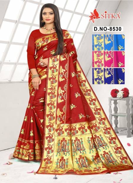 Gallery 8530 New Collection Of Fancy Casual Festive Wear latest Designer Handloom cotton Silk Sarees Collection Catalog
