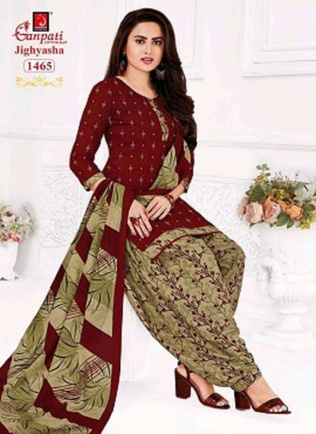 Ganpati Jighyasha 14 Latest Fancy Regular Wear Printed Cotton Salwar Suit Collection Catalog