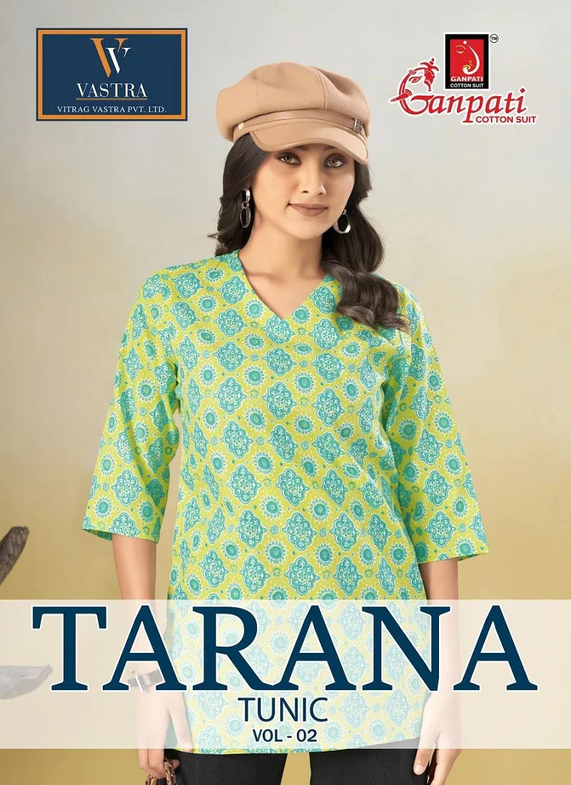 Ganpati Tarana Vol 2 Casual Wear Cotton Printed Short Tops Wholesale In India Catalog