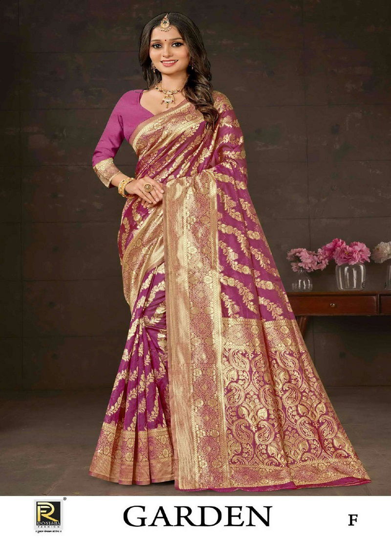 Garden By Ronisha Designer Banarasi Silk Saree Suppliers In India
 Catalog