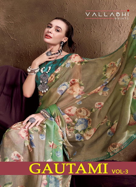 Gautami Vol 3 By Vallabhi Brasso Printed Designer Sarees Wholesale Shop In Surat
