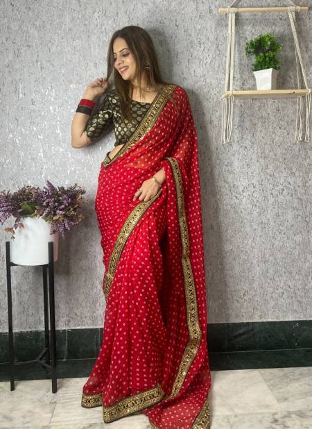 Soft Georgette Saree With Dual Sequence Embroidery Work and Multi Thre –  ThreadLooms