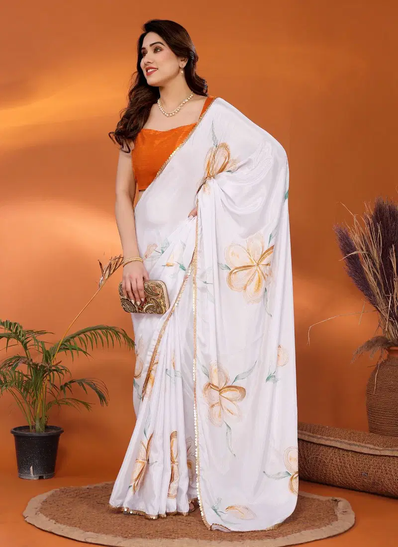 Gc Soft Chinon Chiffon Silk Designer Fancy Sarees Suppliers In India