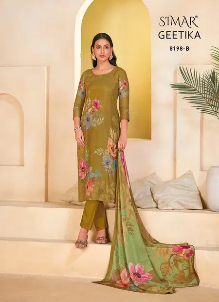 Geetika By Glossy Viscose Linning Ladies Dress Material Wholesale Market In Surat
