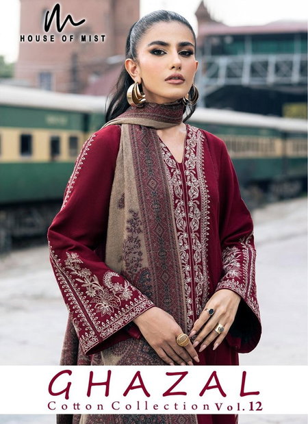 Ghazal Vol 12 By House Of Mist Printed Cotton Dress Material Exporters In India