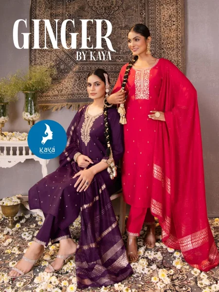 Ginger By Kaya Roman Silk Online Kurti With Bottom Dupatta Wholesale