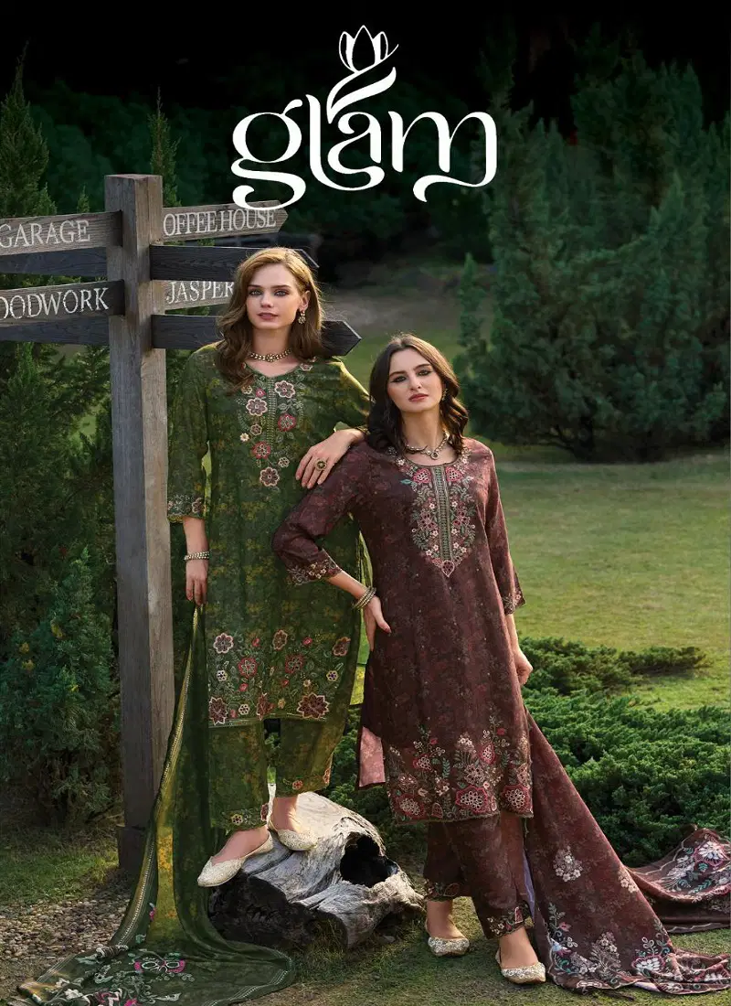 Glam By Poonam Muslin Digital Printed Kurti With Bottom Dupatta Wholesale Online Catalog