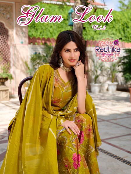 Glam Look Vol 2 By Radhika Milano Silk Wholesale Kurti With Bottom Dupatta In India
