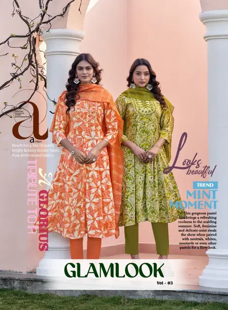 Glam Look Vol 3 By Radhika Rayon Wholesale Kurti With Bottom Dupatta In India