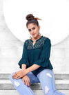 Glame Up Latest Fancy Designer Casual Wear Trendy Western Ladies Short Tops Collection
