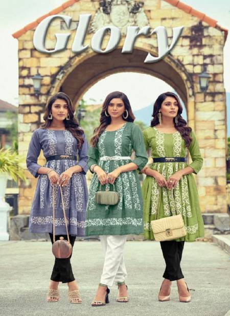 Glory By Poonam Printed Party Wear Kurtis Wholesale Market In Surat With Price Catalog