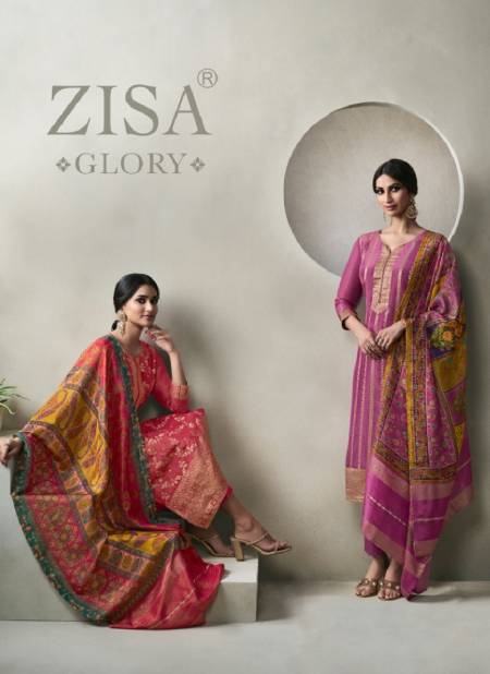 Glory By Zisa Crystal weaving jacquard Salwar Kameez Order In India Catalog