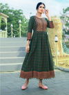 Golden Group Fancy Ethnic Wear Rayon Printed Designer Anarkali Kurti Collection