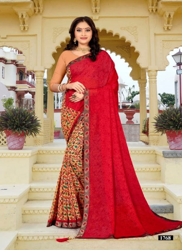 Golden Jhumke 42 Regular Wear Renail Printed Designer Saree Collection