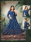Golden Style Fancy Ethnic Wear Printed Rayon Anarkali Long Kurti Collection