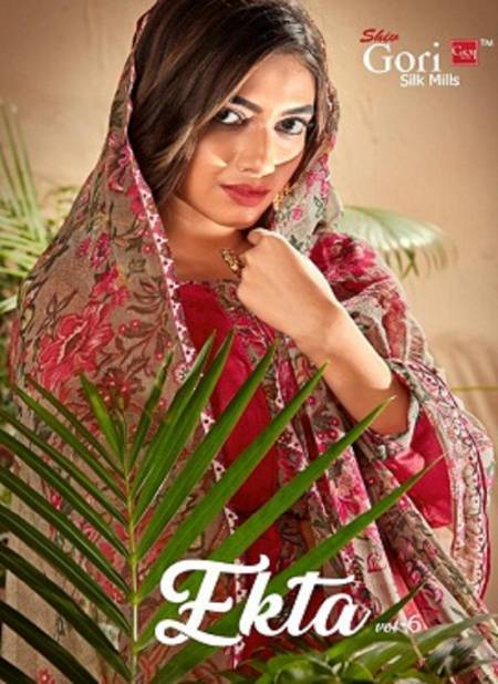 Gori Ekta Vol 6 Latest Regular Wear Printed Cotton With Beautiful Gala Tie Dress Material Collection  Catalog