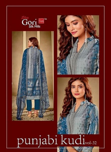 Gori Panjabi Kudi Vol 32 Latest Heavy Cotton Printed Dress Materials With Exquisitely Printed Pure Chiffon Dupatta Collection
 Catalog