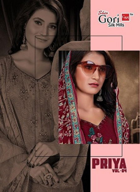 Gori Priya Vol 4 Latest Printed Cotton Dress Material Collection
 Catalog