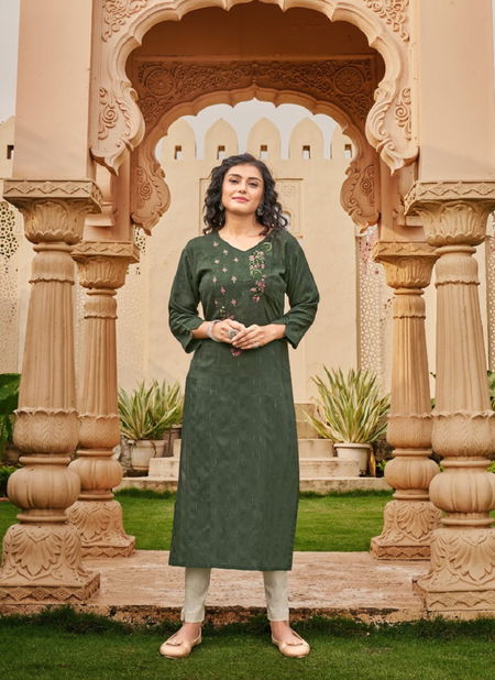 Gravity By kajree Rayon Embroidery Kurtis Catalog
 Catalog