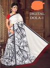 Green Chilli Digital Dola Latest Designer Party Wear Global Linen Juth Digital Printed Saree Collection
