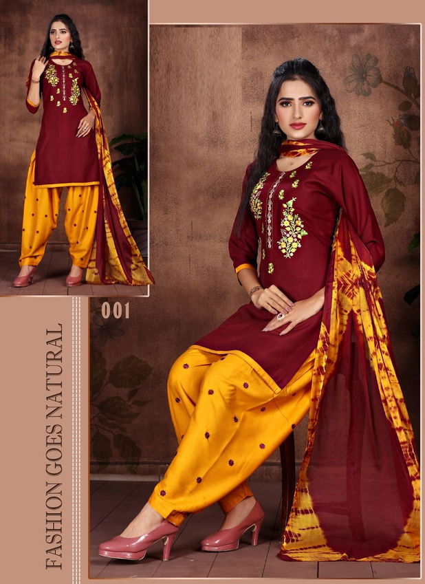 Green Tomato Miraya Patiyala Casual Daily Wear Rayon Ready Made Collection