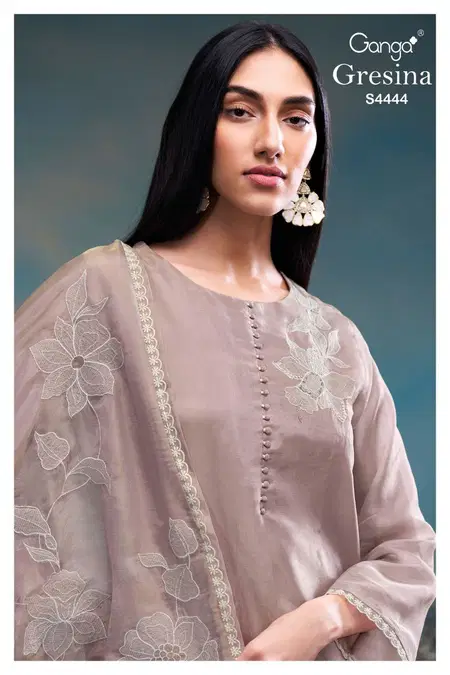 Gresina 4444 By Ganga Bemberg Silk Designer Salwar Suits Wholesalers In Surat