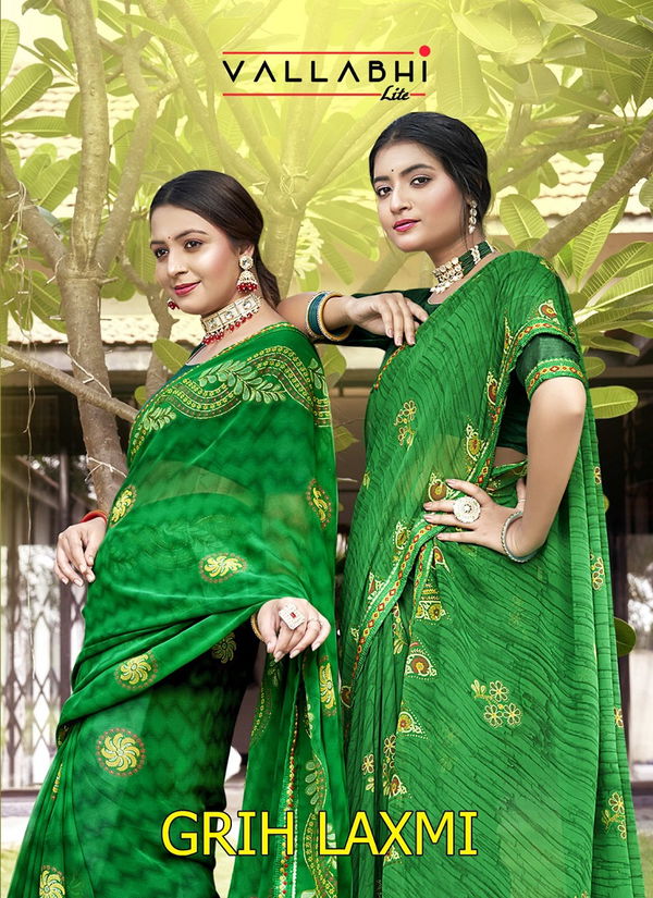 Grih Laxmi By Vallabhi Printed Daily Wear Georgette Sarees Wholesalers In Delhi