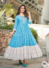Groom 2 Festive Wear Designer Cotton Heavy Long Anarkali Kurti Collection