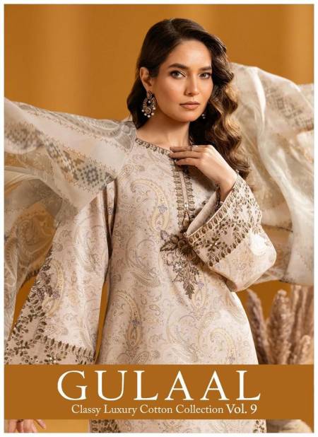 Gulaal Classy Luxury Cotton Collection Vol 9 Pure Cotton Pakistani Dress Material Wholesale Price In Surat Catalog