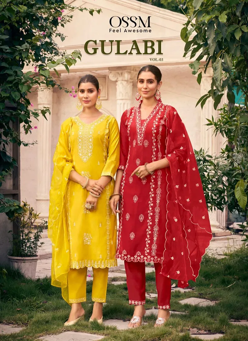 Gulabi By Ossm Viscos Kurti With Bottom Dupatta Wholesale In India Catalog