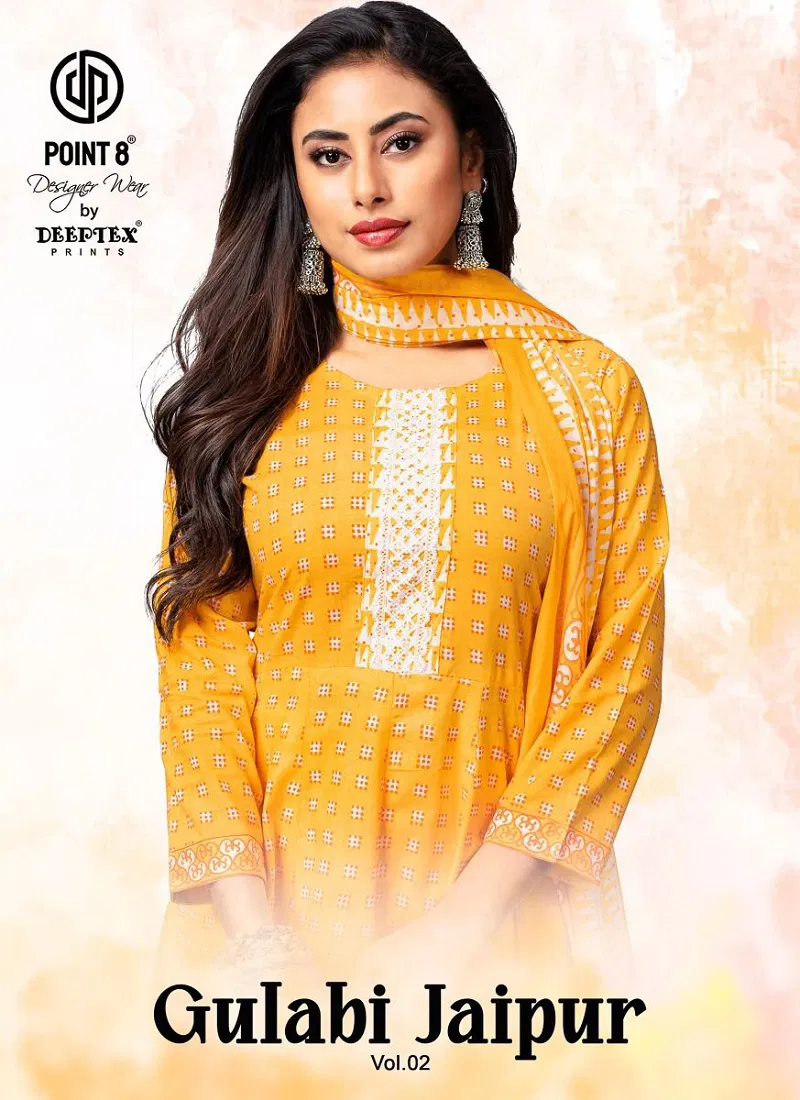 Gulabi Jaipur Vol 2 By Deeptex Anarkali Kurti With Bottom Dupatta Orders In India Catalog