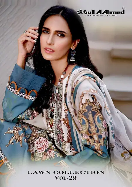 Gull A Ahmed Lawn Collection Vol 29 Wholesale Karachi Cotton Dress Material In India