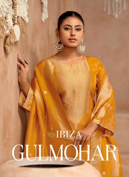 Gulmohar By Ibiza Banglory Silk Jacquard Salwar Kameez Surat Wholesale Market Catalog