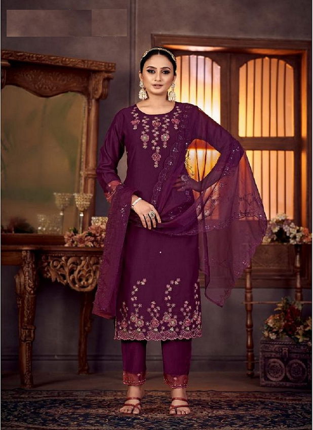 Gulmohor Seven Threads Function Wear Wholesale Designer Silk Salwar Suit Catalog