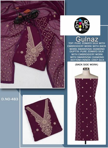 Gulnaz By Four Dots 481 To 484 Dress Material suppliers in India
 Catalog