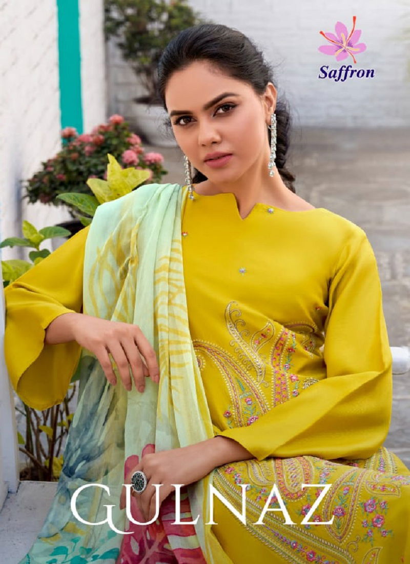 Gulnaz By Saffron Viscose Embroidery Salwar Kameez Wholesale In India