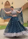 Gulnaz Faux Georgette Embroidery Designer Lehenga Choli Wholesale Shop In Surat