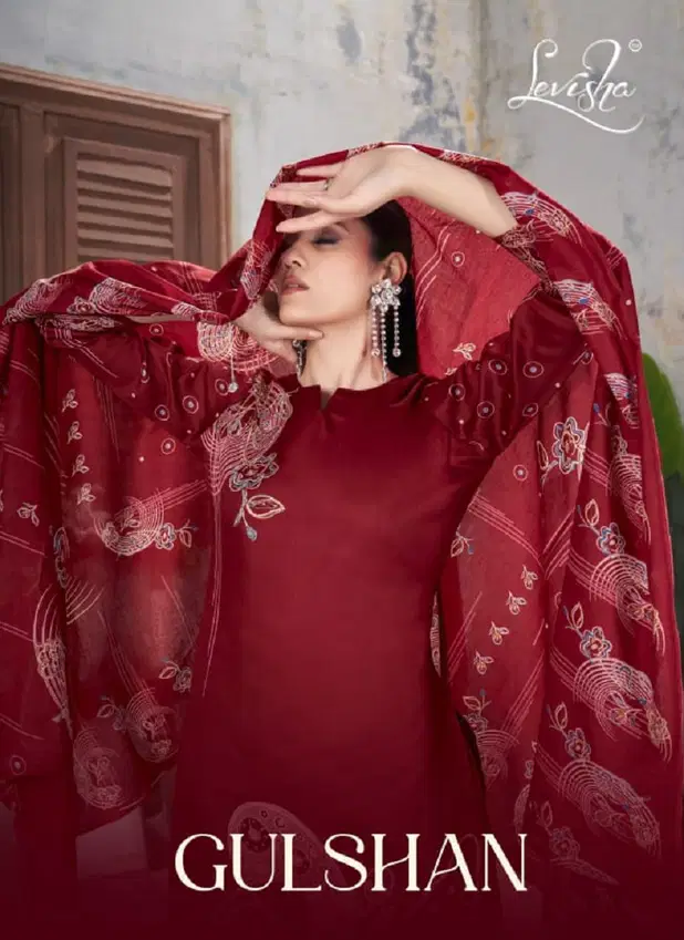 Gulshan By Levisha Jam Cotton Silk Digital Dress Material Orders In India