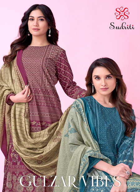 Gulzar Vibes By Sudriti Lawn Cotton Printed Dress Material Exporters In India