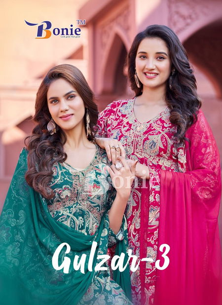 Gulzar Vol 3 By Bonie Rayon Printed Alia Cut Kurti With Bottom With Dupatta Wholesale Price In Surat
 Catalog