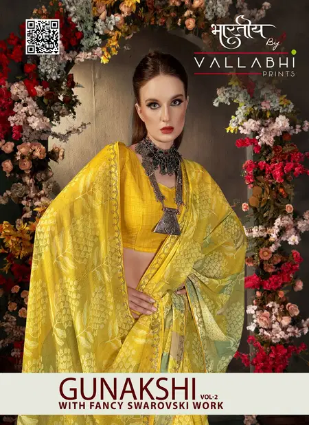 Gunakshi Vol 2 By Vallabhi Moss Georgette Printed Sarees Wholesale Online Catalog