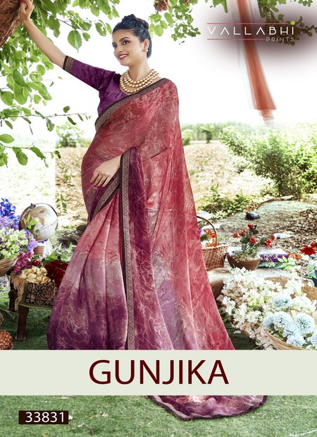 Gunjika By Vallabhi Printed Chiffon Daily Wear Saree Wholesale Online