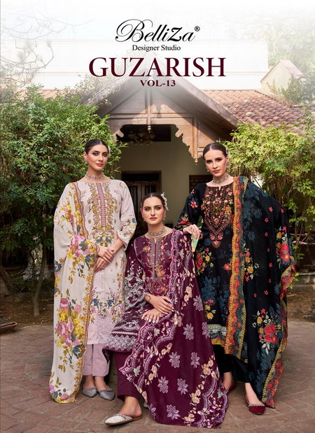 Guzarish Vol 13 By Belliza Digital Printed Cotton Dress Material Wholesale Shop In Surat
